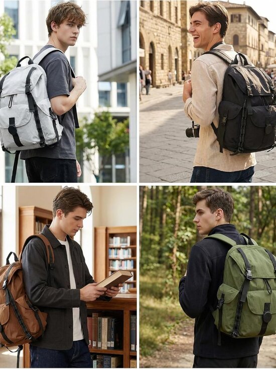 Travel Backpack for Women Men, 18 Inch Carry On Laptop Backpack Flight Approved - Picture 7 of 8